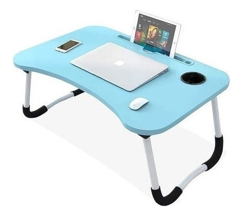 Mesa Plegable Para Cama Y Notebook Multifuncional De Madera