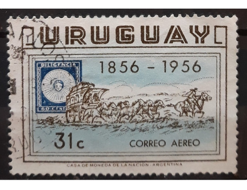 Estampillas Uruguay 1956 - 100 Años Del Primer Sello Uruguay