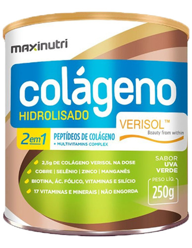 Colágeno Hidrolisado 2x1 Verisol Uva Verde 250g Maxinutri