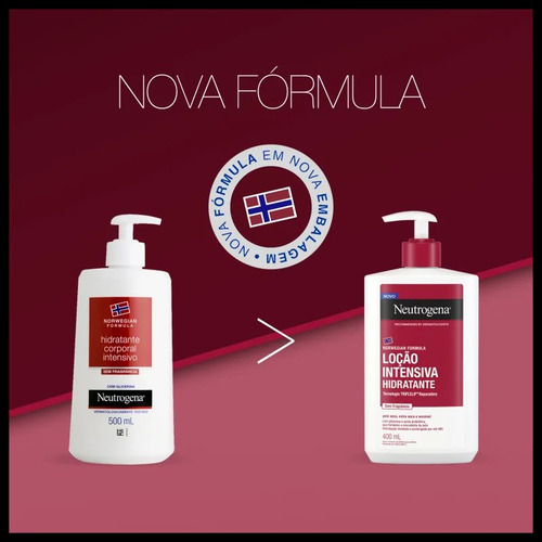 Hidratante Corporal Neutrogena Norwegian S/fragrância, 400ml