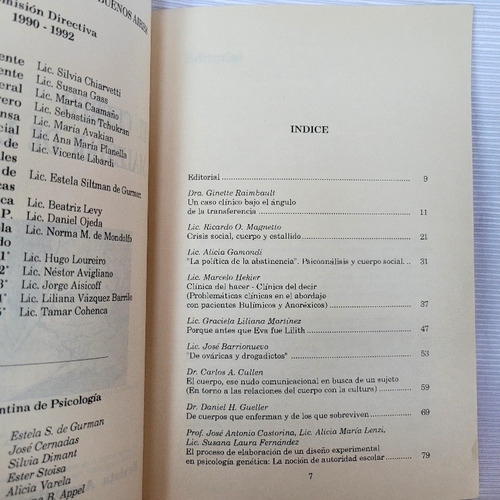 Imagen 5 de 8 de El Cuerpo Malestar De La Cultura Revista Argen Psicologia 41