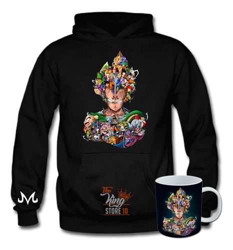 Poleron + Taza, Majin Vegeta, Vegeta Malvado, Dragon Ball, Anime, Xxxl