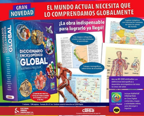 Diccionario Enciclopédico Global Ilustrado Todo Color Clasa