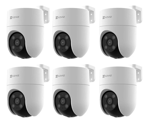 Kit Cámara Seguridad Ezviz Wifi Fhd H8c Domo Color 360 X 6