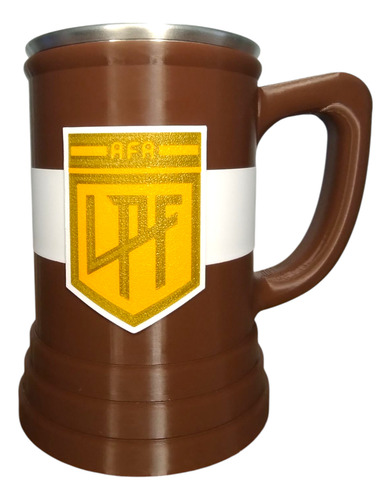 Platense Campeon 2025 Parche Liga Vaso Jarra Fernetero 500cc Marrón