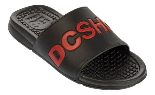 Ojotas Dc Shoes Slide Negro Rojo Original Suela Dual Lite