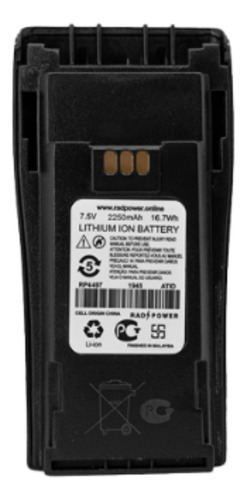 Batería Rad Power 7.4v Para Radios Motorola Dep450 Rp4497