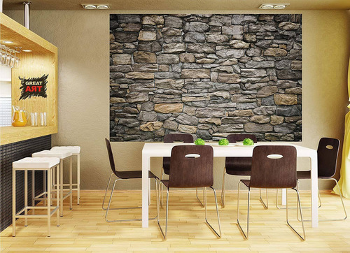 Imagen 8 de 9 de Decoración De La Pared Papel Tapiz Gris Foto De Stonewa...