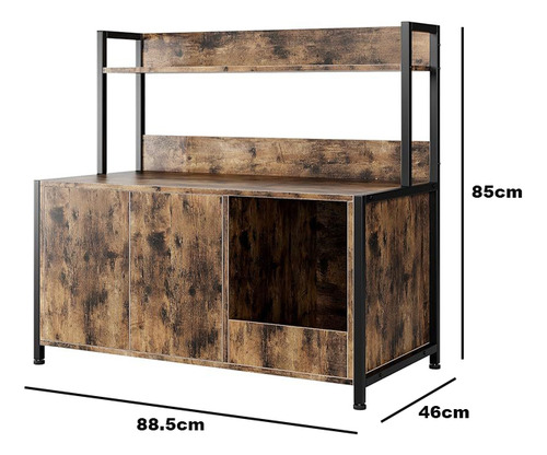 Gabinete De Almacenamiento Para Gatos, Color Madera De Tigre Heaimo Color Madera De Tigre