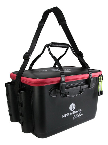 Bolsa Estanque Flutuante Bag Collection Pro 25l Pesca Brasil Cor Preto E Vermelho