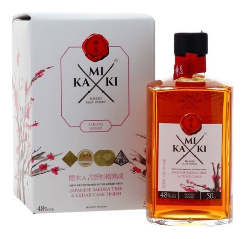 Whisky Japones Kamiki Sakura Wood 500ml En Estuche 48%alc