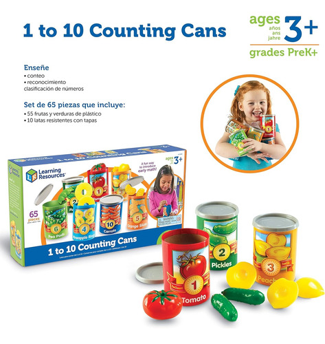 Juguete Latas Para Contar Del 1 Al 10 Learning Resources