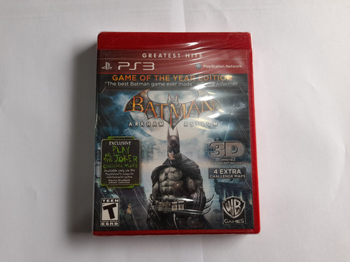 Batman Arkham Asylum Nunca Abierto Para Playstation 3 (Usado)