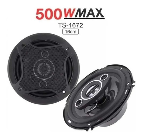 Parlantes Para Autos Ts-1672 160mm 500w 4-way Fuertes