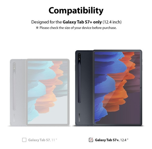 Imagen 3 de 10 de Vidrio Templado Ringke Samsung Tab S7 Plus Gorilla Glass