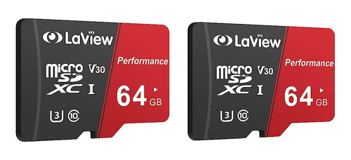 Laview 64gb Micro Sd Card 2 Pack, Micro Sdxc Uhs-i Memory Ca