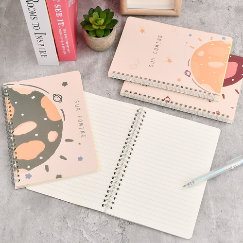 A 4 Cuaderno Libreta De Espiral Rayado De Planetas 60 Hojas
