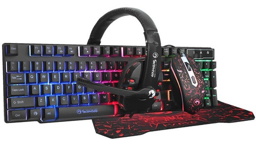 Combo Gamer Marvo Scorpion Cm370 Teclado+mouse+audif+pad