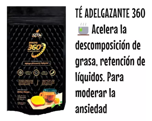 Té Adelgazante Fit Plus Efecto 360 Mango Tejocote Chia