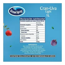 Comprar 7 Pzas Bebida Ocean Spray Light Arándano Y Uva 1 L