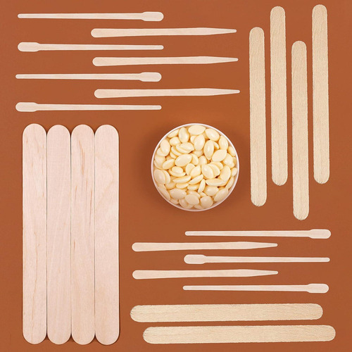 Mibly 300 Palitos De Cera De Madera Para Cuerpo Y Cara