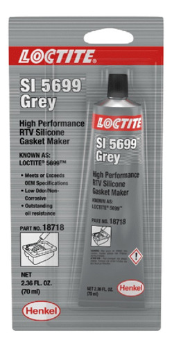 Kit 02un Silicona Loctite Grey 5699 / Silicona Gris 70ml
