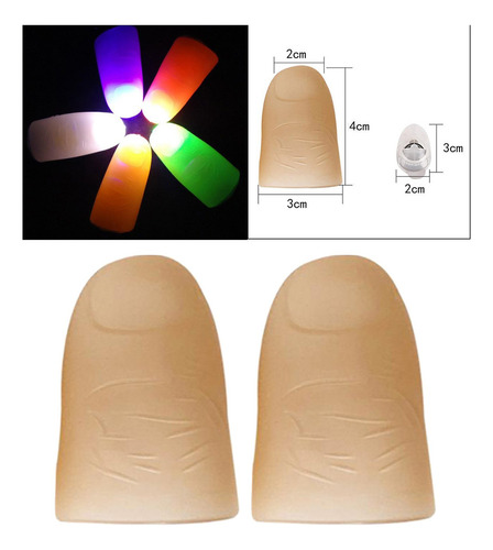 Luces De Dedo Trucos De Magia Luz De Pulgar Luz Multicolor
