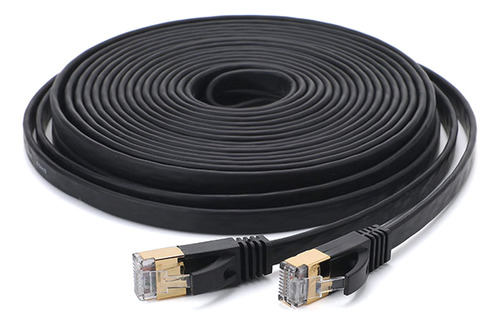 Cable De Red Negro De 25 M Con Parche De Cobre De 10 Gbps, A