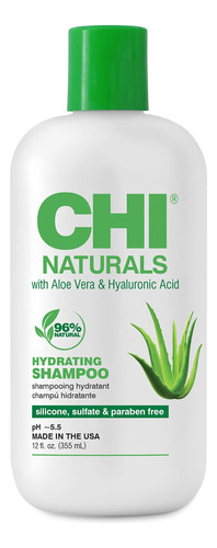 Chi Naturals Con Champú Hidratante De Aloe Vera, 12 Onzas