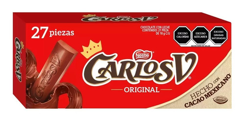 Carlos V Chocolate 27 Pzas De 18 Gr