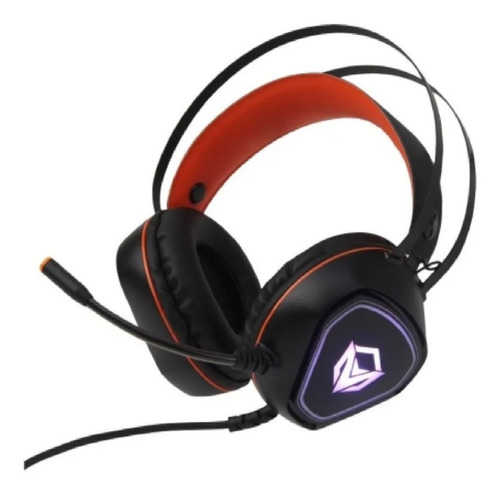 Imagen 3 de 5 de Auriculares Gamer Meetion Hp020 Negro Y Naranja Con Luz Led