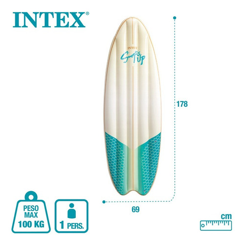 Tabla Surf Inflable Montable Flotador Piscina Playa Juvenil
