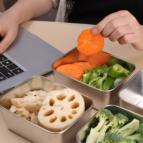 Contenedor De Alimentos De Acero Inoxidable, Caja De Almacen