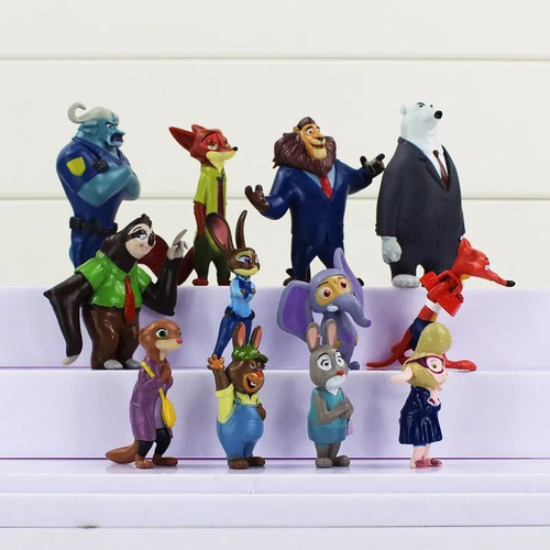 Set De 12 Figuritas De Zootopia / Figuras De Acción