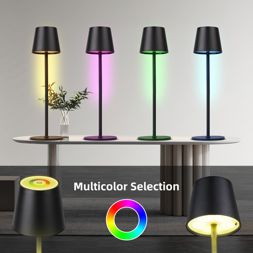 Lámpara De Mesa Led Moderna Recargable Usb Lamp Rgb