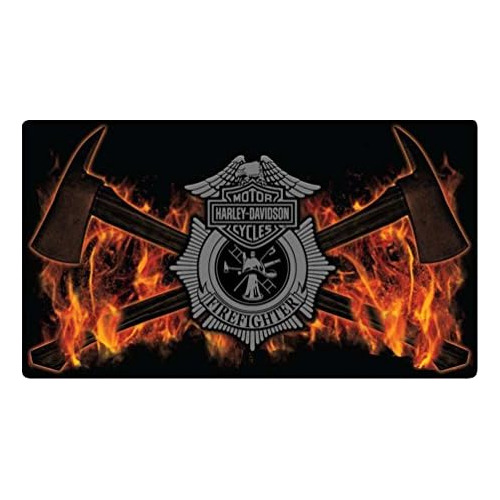 Placa De Metal Hachas De Bombero Relieve, 16.5 X 9.5 Pu...