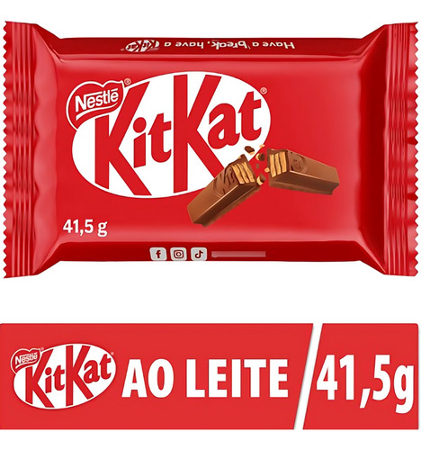 Chocolate Kit Kat Ao Leite 41,5g Nestle Club Chocolatory
