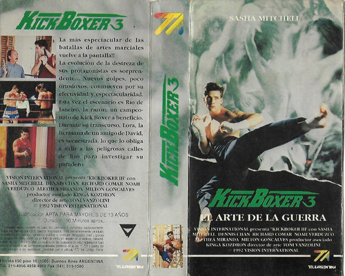 Kickboxer 3 El Arte De La Guerra Vhs Sasha Mitchell 1992