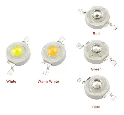 Led 1w 3v Alta Potencia Colores Luz Lampara Reflector Supli