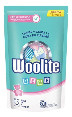 Woolite Bebe Baja Espuma Para Lavarropas Pack X 450 Ml