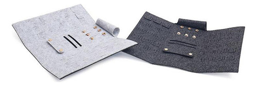 2 Bolsa Organizadora De Almacenamiento De Joyas De Gris