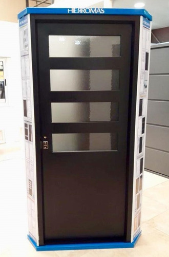 Imagen 4 de 6 de Puerta Hierromas Chapa Inyectada 1/2 Reja Horizontal 70x200