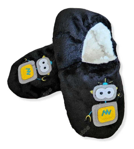 Pantufa Sapato Menino Com Pelinho Dentro Antiderrapante