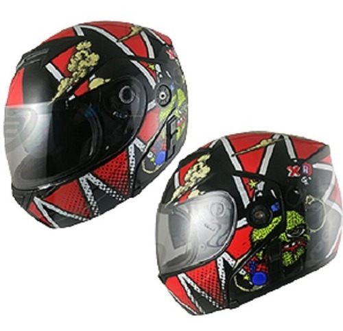 Cas-aba-92m Casco Abatible Con Mica Bomber Rojo/ Negro/blanc