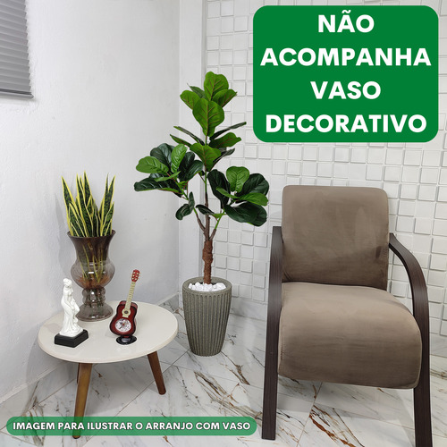 Planta Lyrata Artificial 130cm Ficus Toque Real Sem Vaso