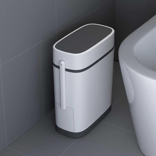 Lata De Lixo Fina, Tambor Duplo Com Escova De Vaso
