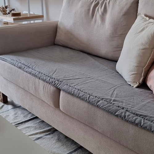 Pillow Manta Protector Cubre Asiento Sillon Tusor 2 Cuerpos