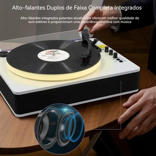 Vedo Vitrola Toca Discos De 3 Velocidades Usb Bluetooth | MercadoLivre