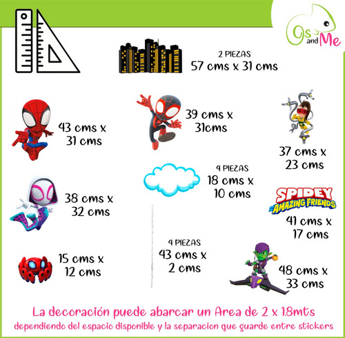 Imagen 2 de 4 de Vinilo Decora Infantil Niños Spiderman Hombre Araña +instala