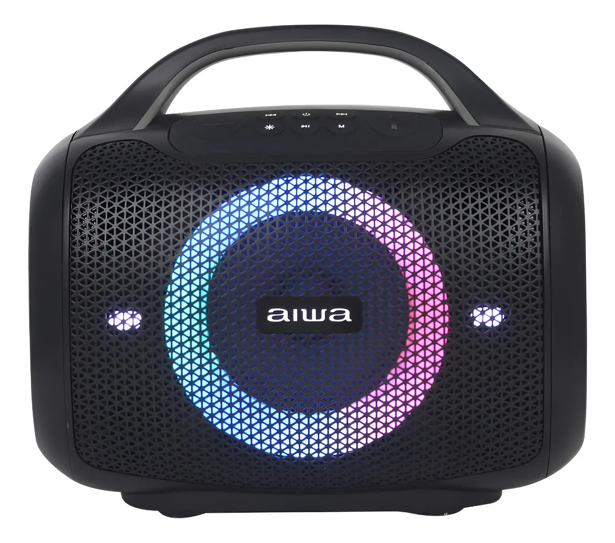 Bocina Portátil Aiwa Awpok68 Con Bluetooth Radio Tws Negro